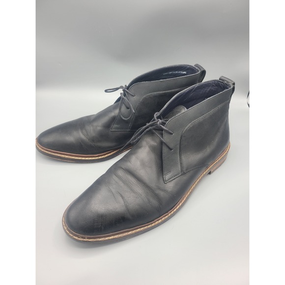Cole Haan Men\'s Cambridge Chukka Black Leather boots‎ size 14 main image 5